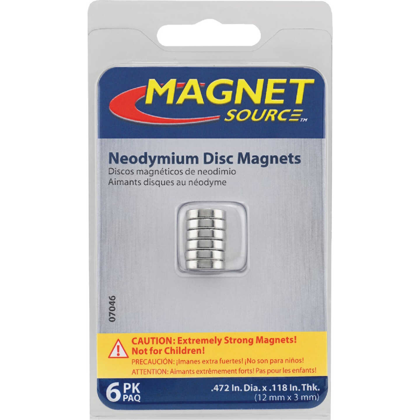 Master Magnetics 0.472 in. Neodymium Disc Magnet (6-Pack) Image 2
